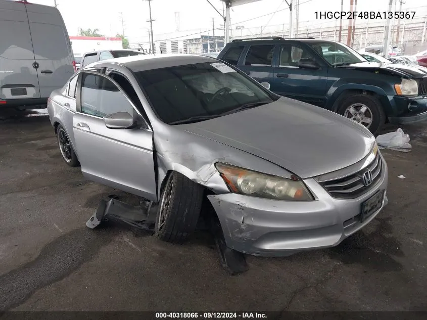 2011 Honda Accord Lxp VIN: 1HGCP2F48BA135367 Lot: 40318066