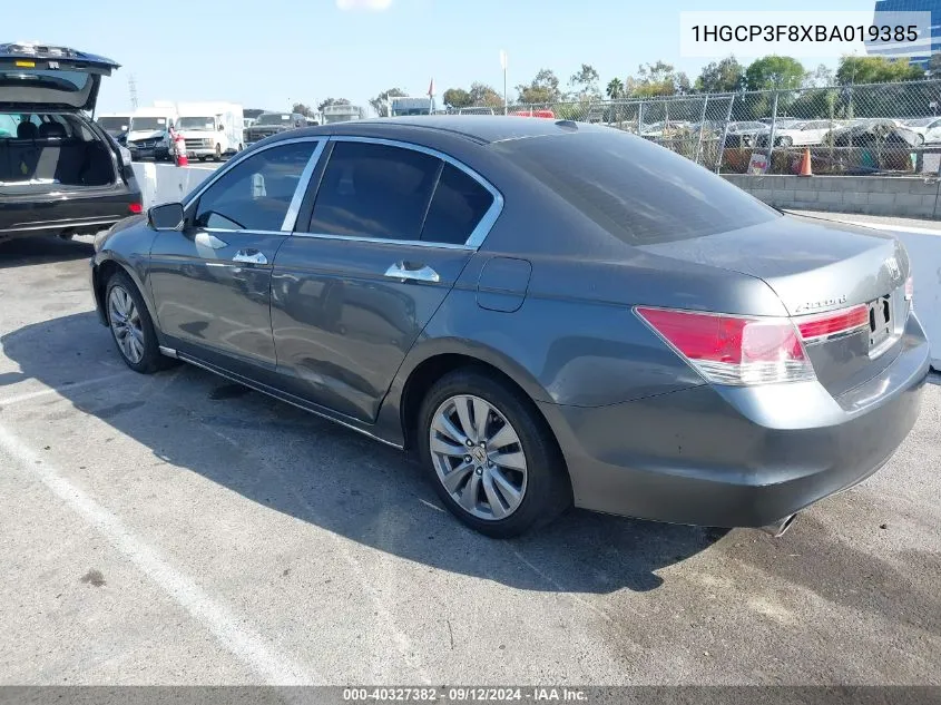 1HGCP3F8XBA019385 2011 Honda Accord Exl