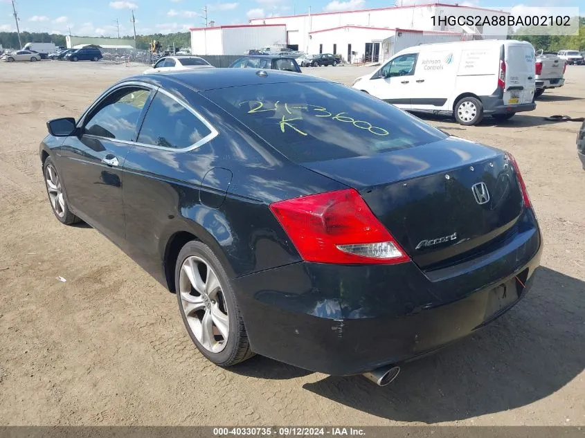 2011 Honda Accord 3.5 Ex-L VIN: 1HGCS2A88BA002102 Lot: 40330735