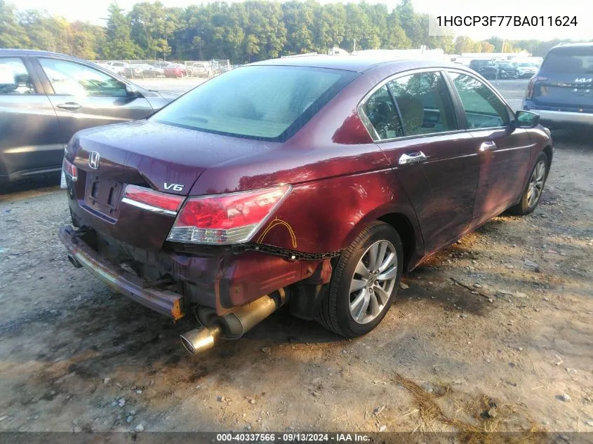 1HGCP3F77BA011624 2011 Honda Accord Ex