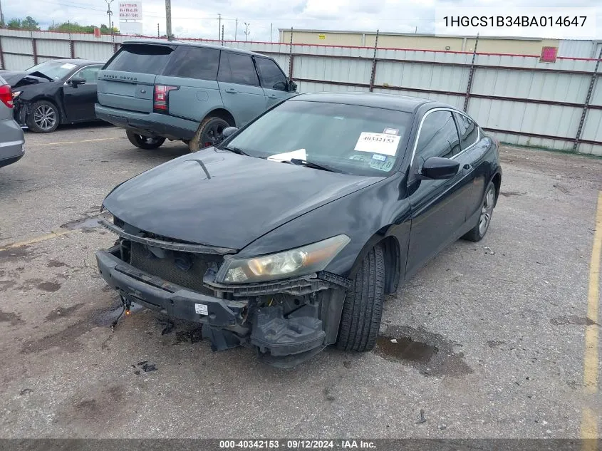 1HGCS1B34BA014647 2011 Honda Accord 2.4 Lx-S