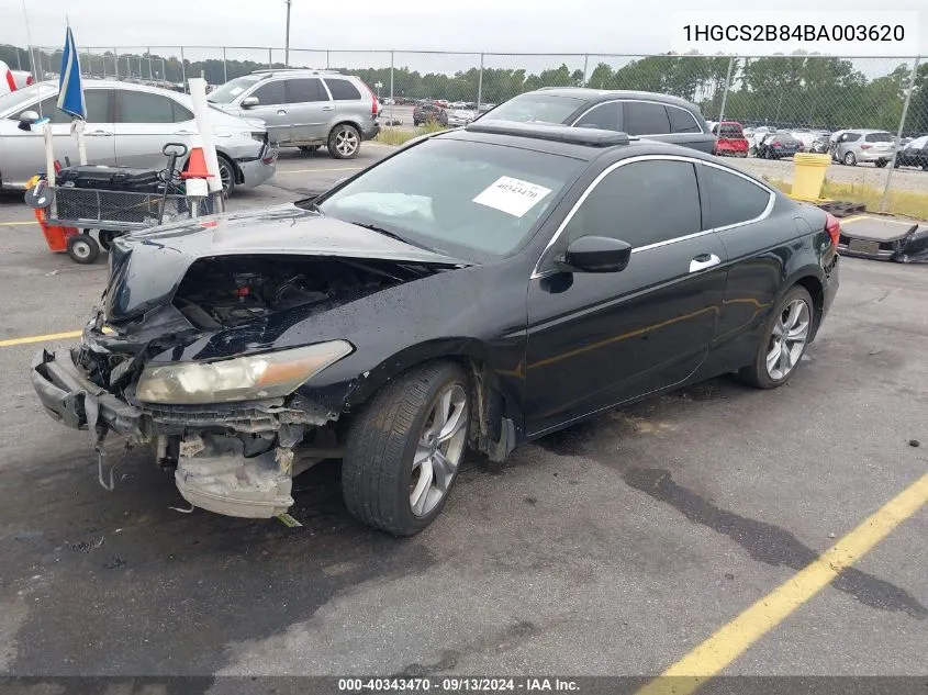 1HGCS2B84BA003620 2011 Honda Accord Exl