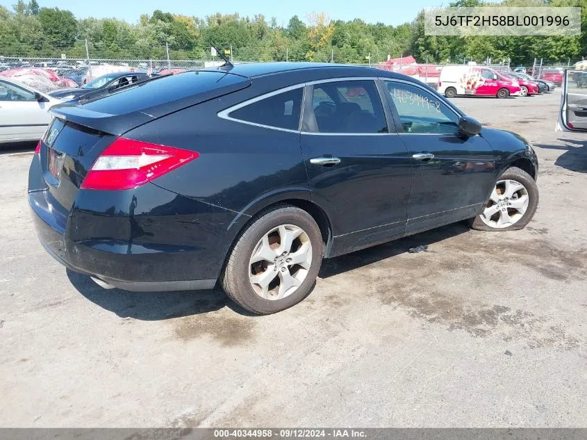 2011 Honda Accord Crosstour Ex-L VIN: 5J6TF2H58BL001996 Lot: 40344958