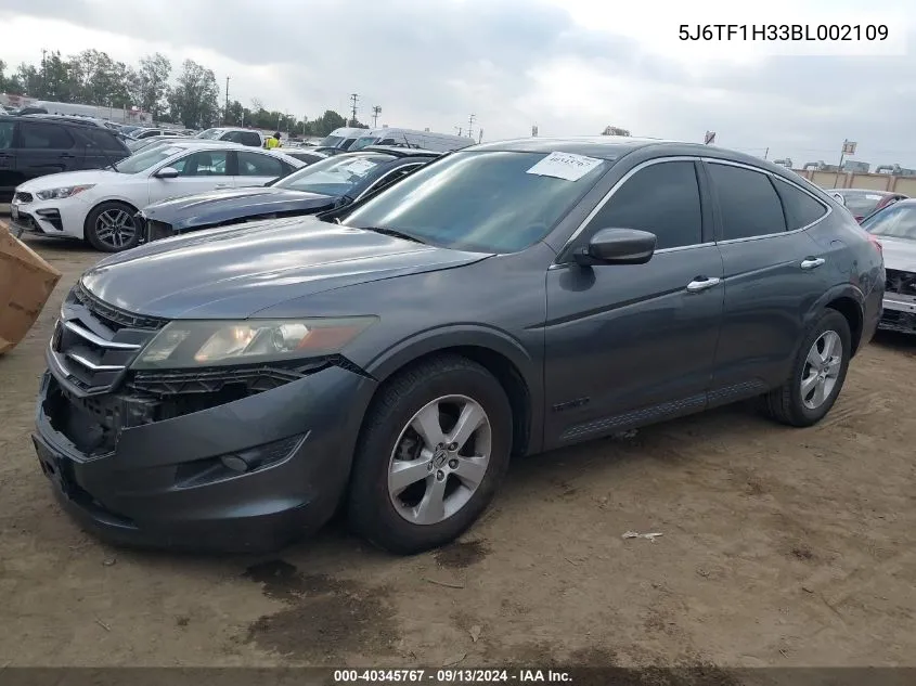 2011 Honda Accord Crosstour Ex VIN: 5J6TF1H33BL002109 Lot: 40345767