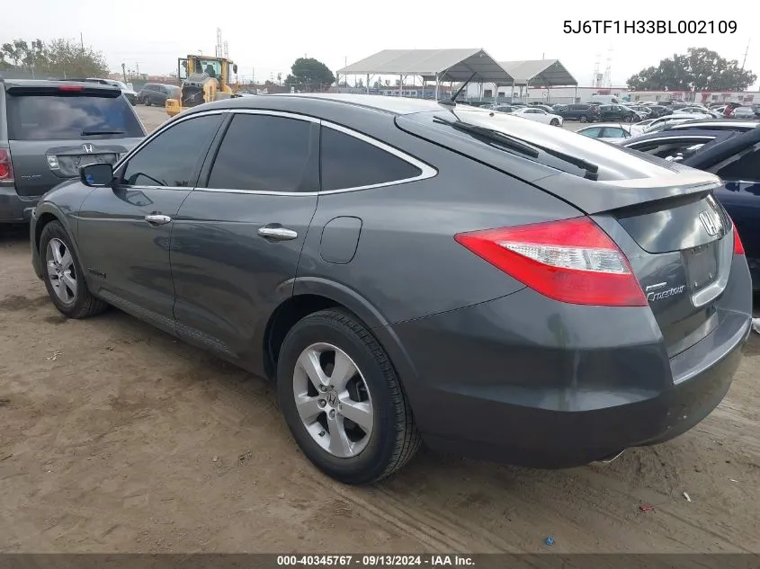 2011 Honda Accord Crosstour Ex VIN: 5J6TF1H33BL002109 Lot: 40345767