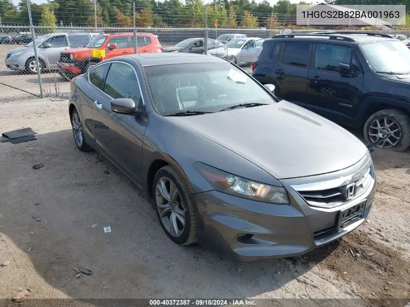 2011 Honda Accord Exl VIN: 1HGCS2B82BA001963 Lot: 40372387