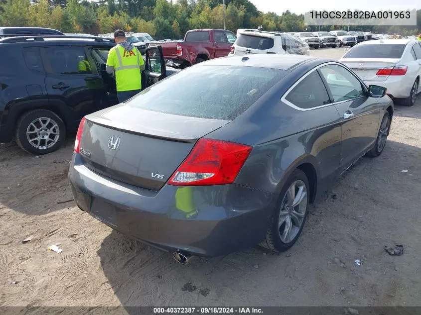 2011 Honda Accord Exl VIN: 1HGCS2B82BA001963 Lot: 40372387