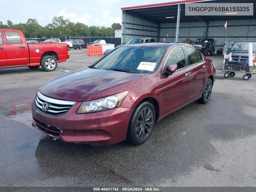 2011 Honda Accord 2.4 Se VIN: 1HGCP2F65BA155335 Lot: 40431742