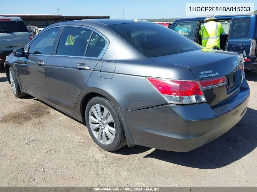 2011 Honda Accord 2.4 Ex-L VIN: 1HGCP2F84BA045233 Lot: 40440995