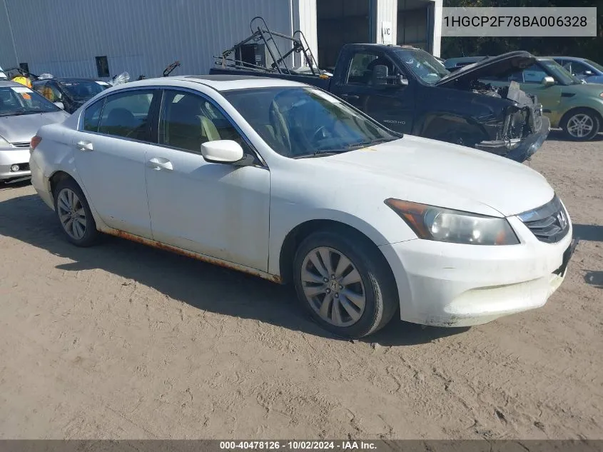 2011 Honda Accord 2.4 Ex VIN: 1HGCP2F78BA006328 Lot: 40478126