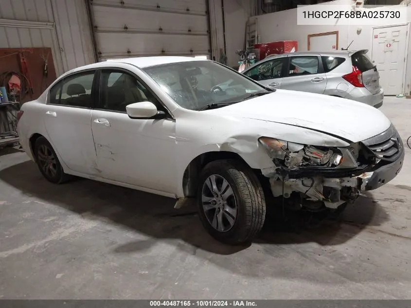 2011 Honda Accord 2.4 Se VIN: 1HGCP2F68BA025730 Lot: 40487165