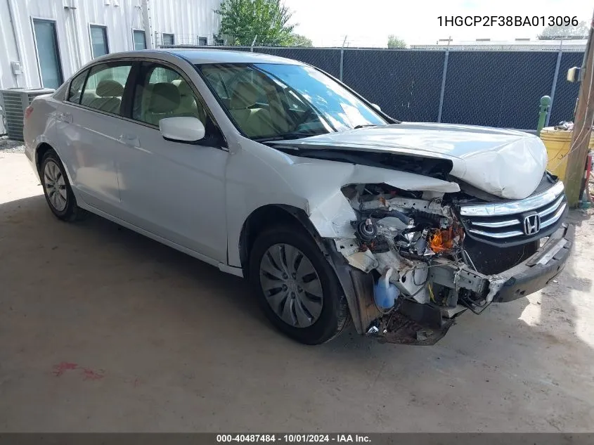 2011 Honda Accord 2.4 Lx VIN: 1HGCP2F38BA013096 Lot: 40487484