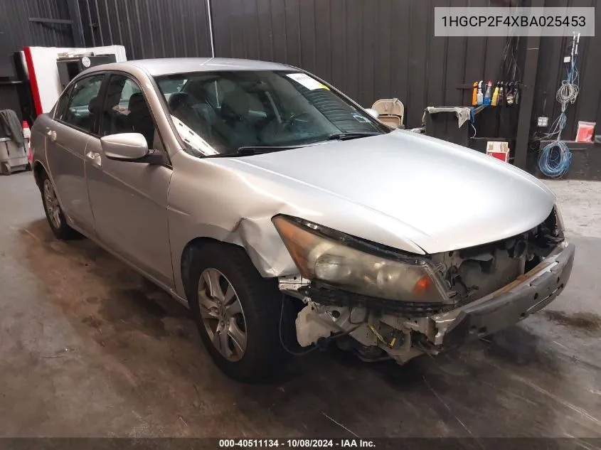 1HGCP2F4XBA025453 2011 Honda Accord 2.4 Lx-P