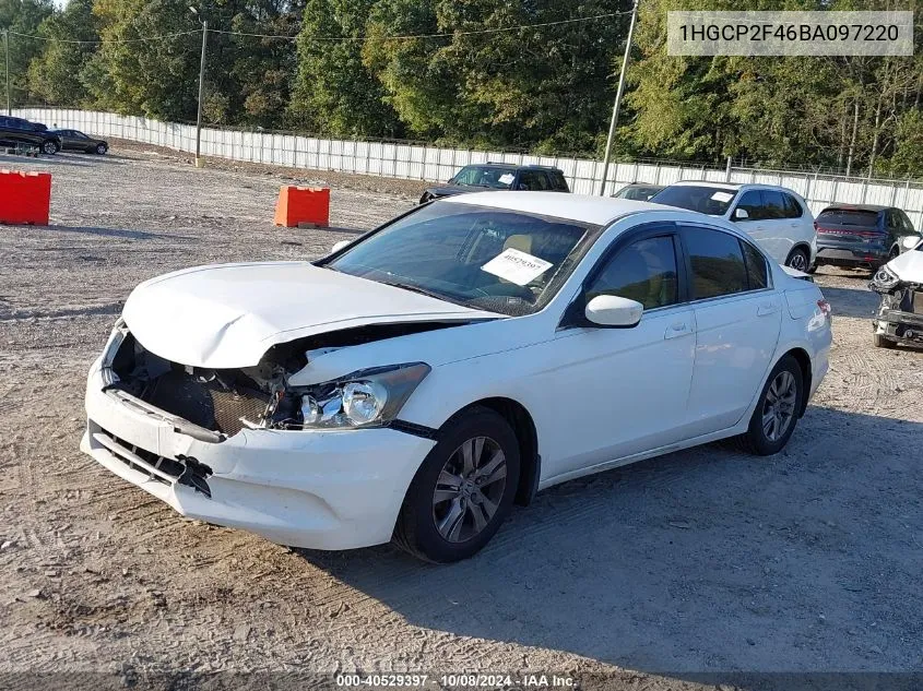 1HGCP2F46BA097220 2011 Honda Accord 2.4 Lx-P