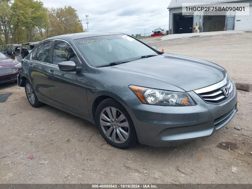 2011 Honda Accord 2.4 Ex VIN: 1HGCP2F75BA090401 Lot: 40595543