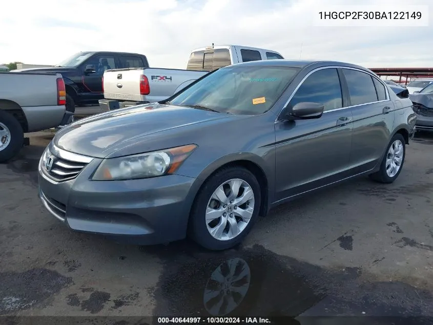 2011 Honda Accord 2.4 Lx VIN: 1HGCP2F30BA122149 Lot: 40644997