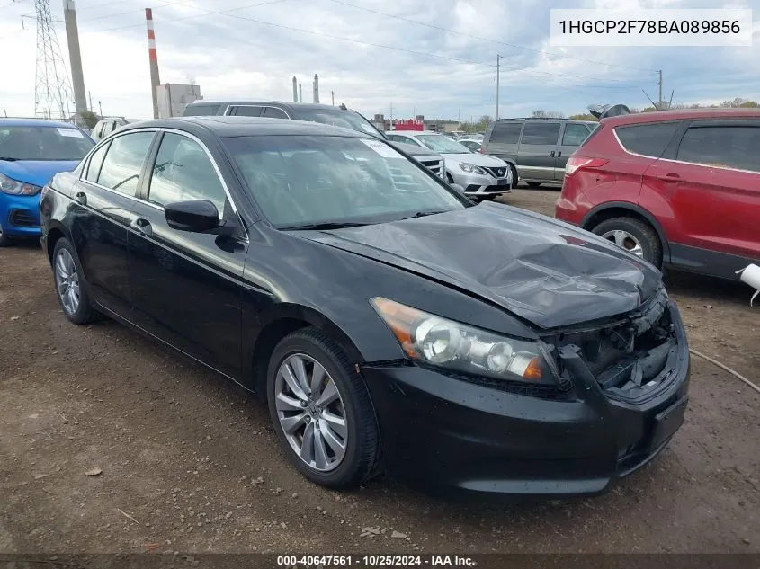 2011 Honda Accord 2.4 Ex VIN: 1HGCP2F78BA089856 Lot: 40647561