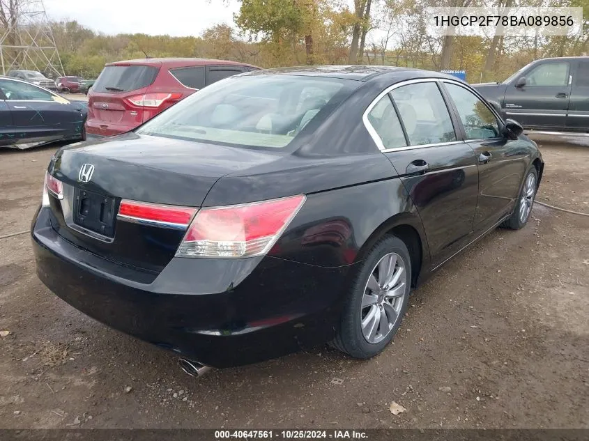 2011 Honda Accord 2.4 Ex VIN: 1HGCP2F78BA089856 Lot: 40647561