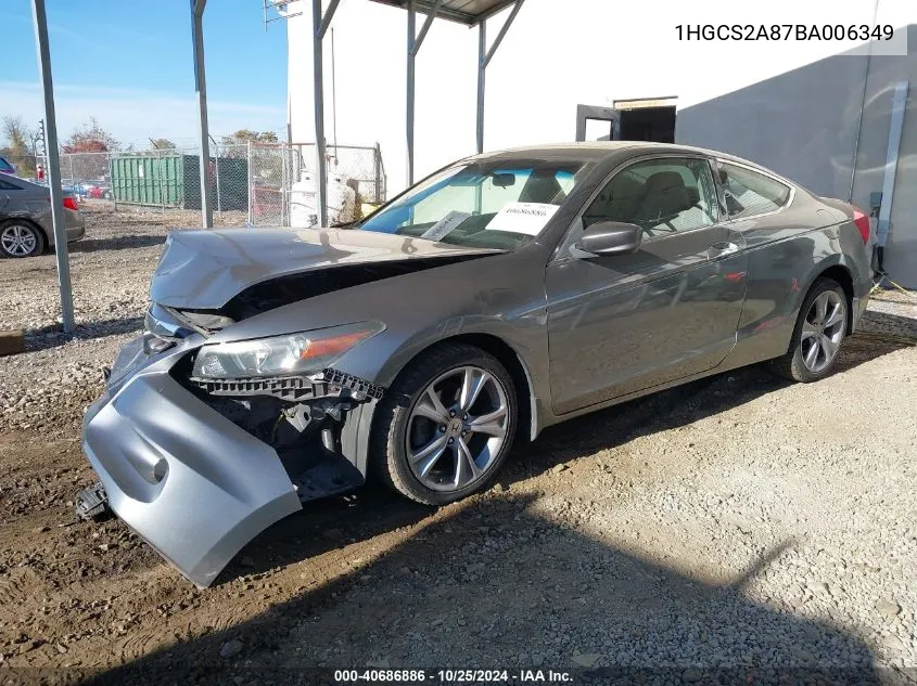 1HGCS2A87BA006349 2011 Honda Accord 3.5 Ex-L