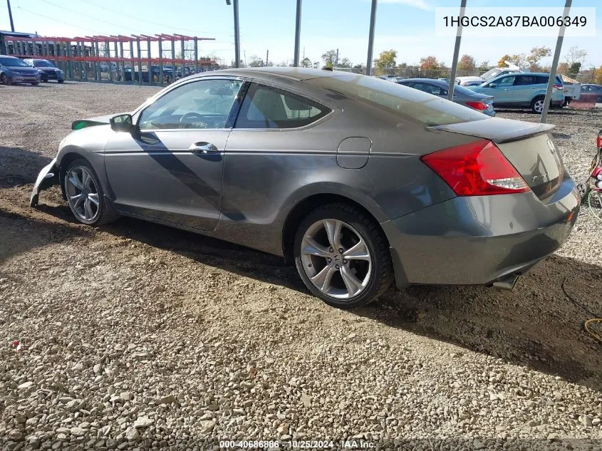 1HGCS2A87BA006349 2011 Honda Accord 3.5 Ex-L