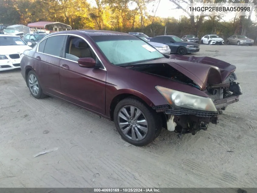 2011 Honda Accord 2.4 Ex-L VIN: 1HGCP2F88BA050998 Lot: 40693169