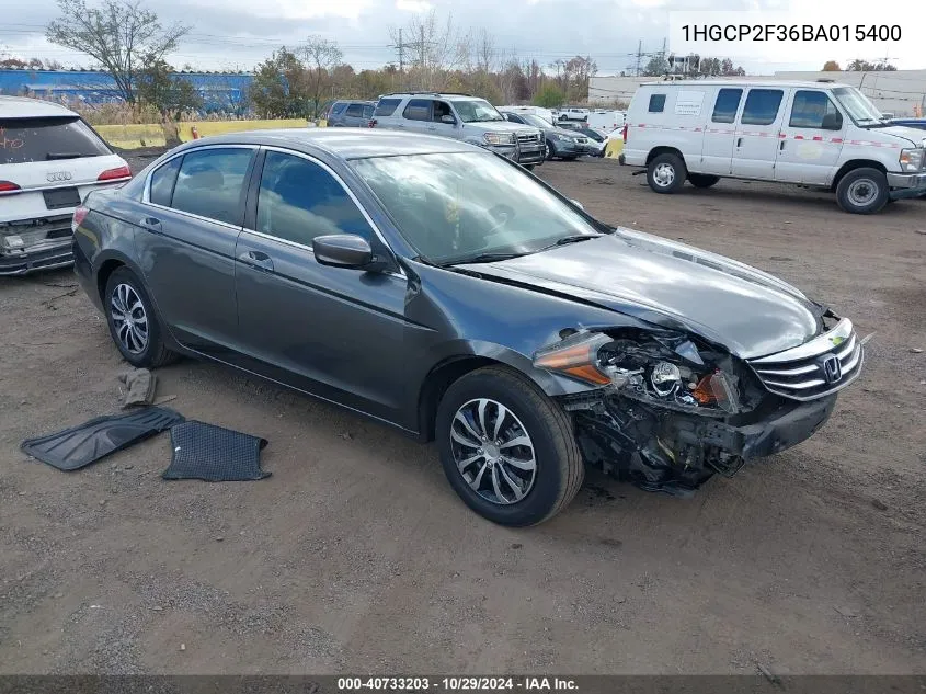 1HGCP2F36BA015400 2011 Honda Accord 2.4 Lx