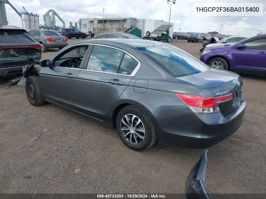 1HGCP2F36BA015400 2011 Honda Accord 2.4 Lx