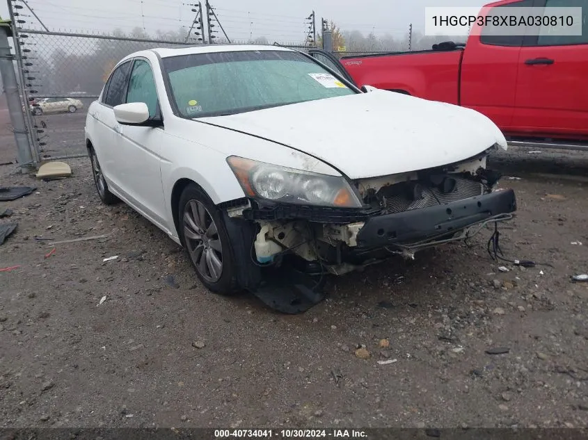 2011 Honda Accord 3.5 Ex-L VIN: 1HGCP3F8XBA030810 Lot: 40734041