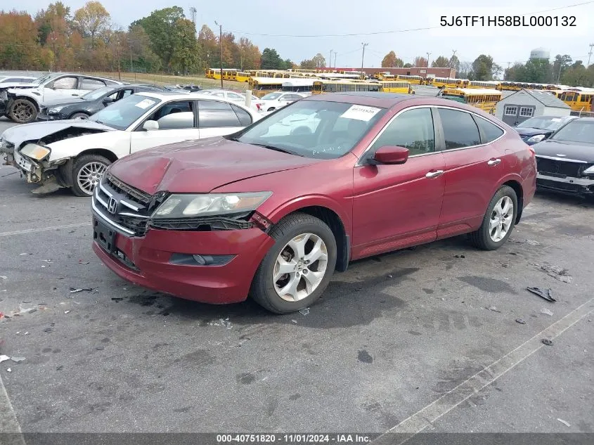 2011 Honda Accord Crosstour Ex-L VIN: 5J6TF1H58BL000132 Lot: 40751820