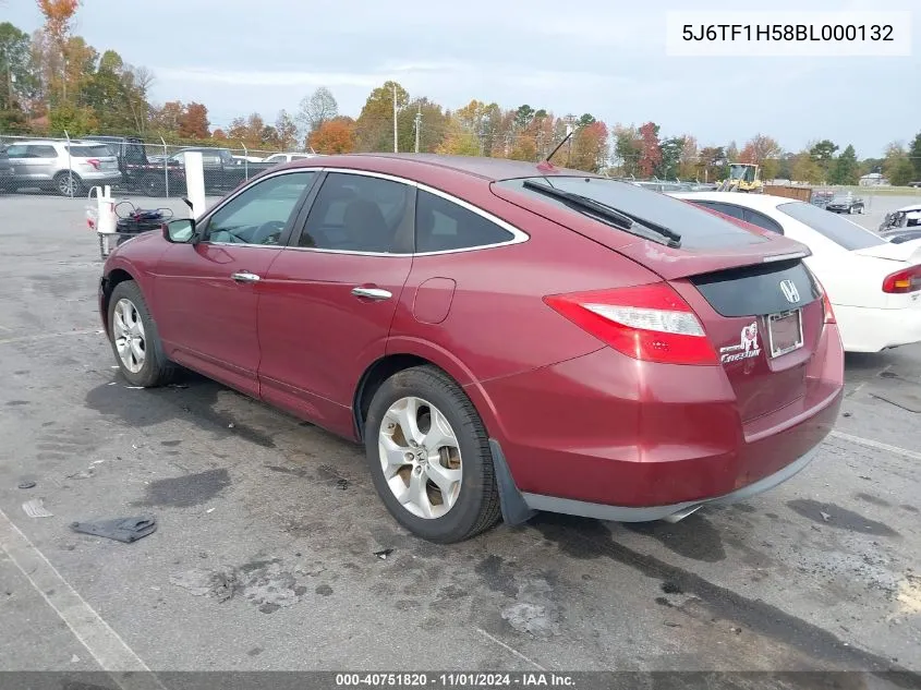 2011 Honda Accord Crosstour Ex-L VIN: 5J6TF1H58BL000132 Lot: 40751820