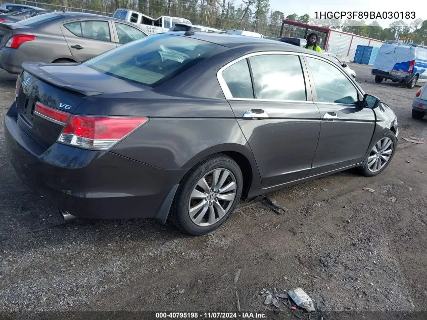 2011 Honda Accord 3.5 Ex-L VIN: 1HGCP3F89BA030183 Lot: 40795198