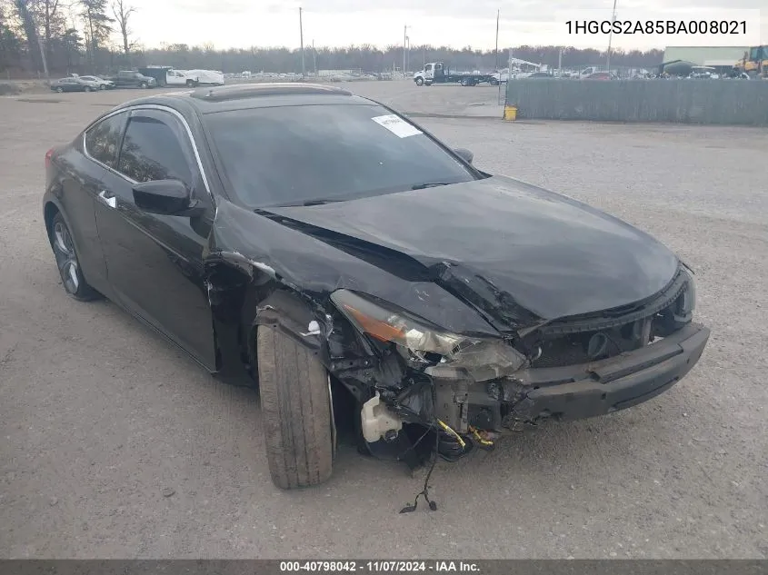 2011 Honda Accord 3.5 Ex-L VIN: 1HGCS2A85BA008021 Lot: 40798042