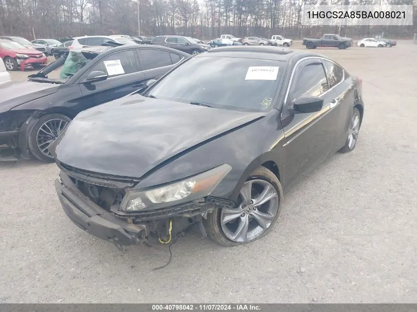 2011 Honda Accord 3.5 Ex-L VIN: 1HGCS2A85BA008021 Lot: 40798042