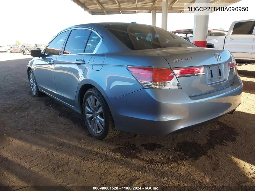 2011 Honda Accord 2.4 Ex-L VIN: 1HGCP2F84BA090950 Lot: 40873503