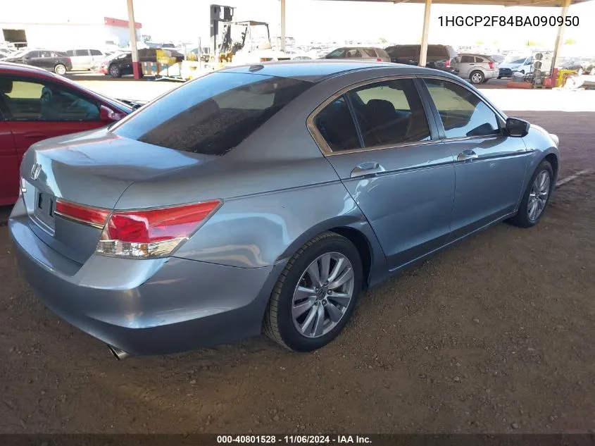 2011 Honda Accord 2.4 Ex-L VIN: 1HGCP2F84BA090950 Lot: 40873503