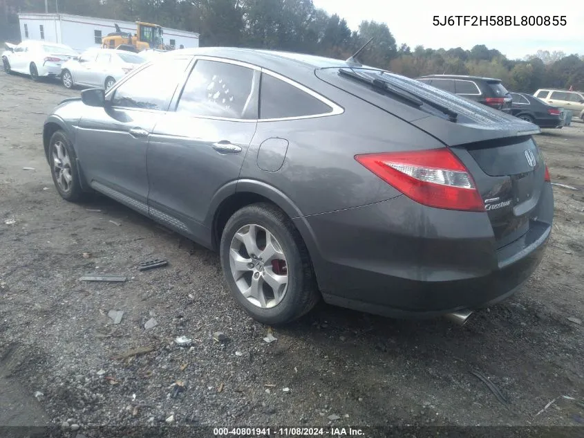 2011 Honda Accord Crosstour Ex-L VIN: 5J6TF2H58BL800855 Lot: 40801941