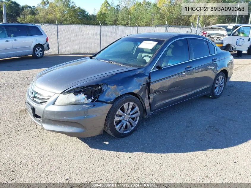 1HGCP2F89BA092368 2011 Honda Accord 2.4 Ex-L