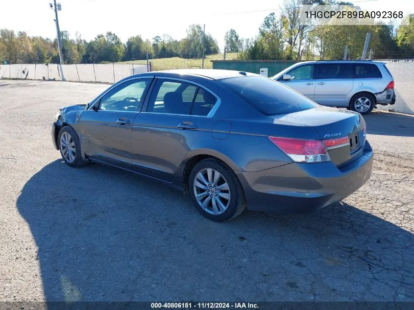 1HGCP2F89BA092368 2011 Honda Accord 2.4 Ex-L