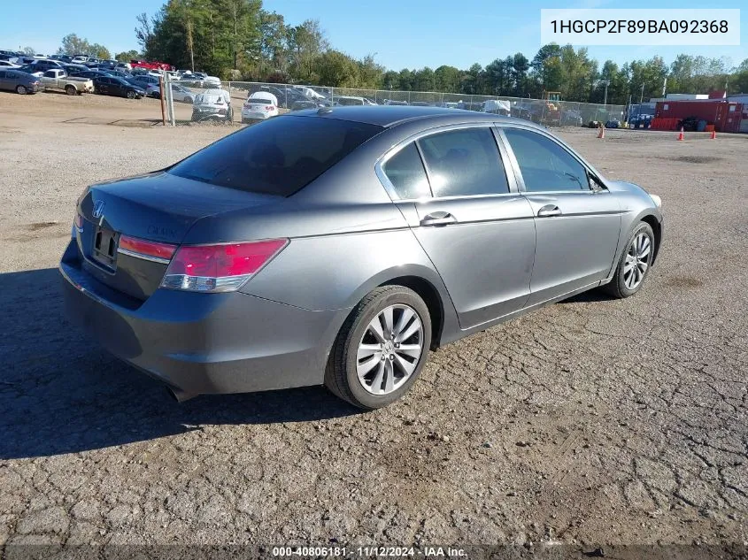 1HGCP2F89BA092368 2011 Honda Accord 2.4 Ex-L