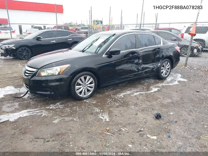 2011 Honda Accord 2.4 Ex-L VIN: 1HGCP2F88BA078283 Lot: 40813443