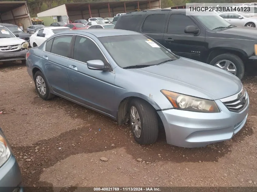 1HGCP2F33BA146123 2011 Honda Accord 2.4 Lx