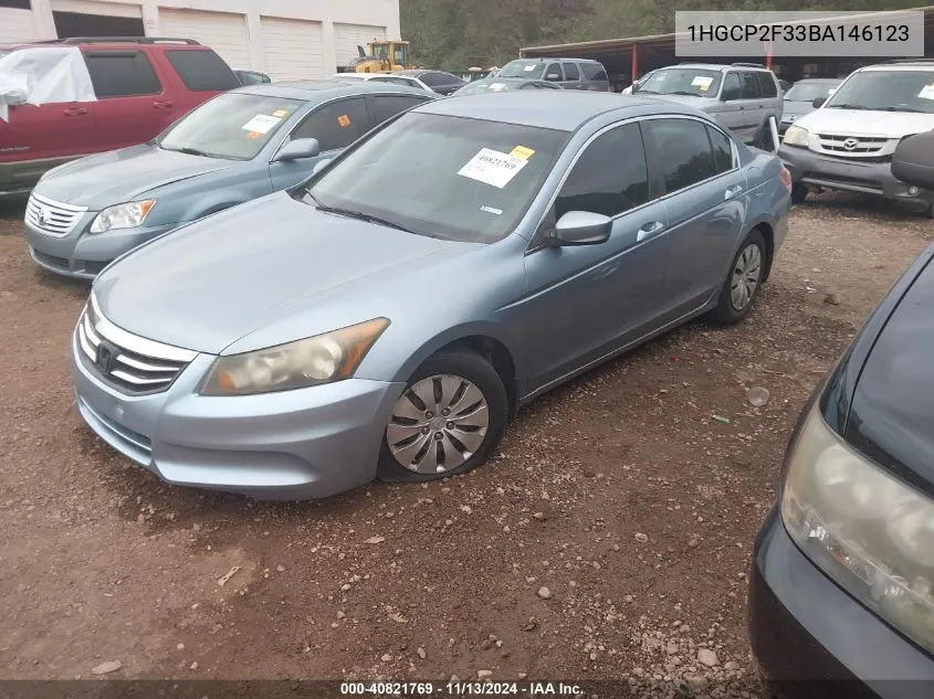 1HGCP2F33BA146123 2011 Honda Accord 2.4 Lx