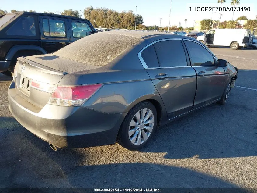 1HGCP2F70BA073490 2011 Honda Accord 2.4 Ex