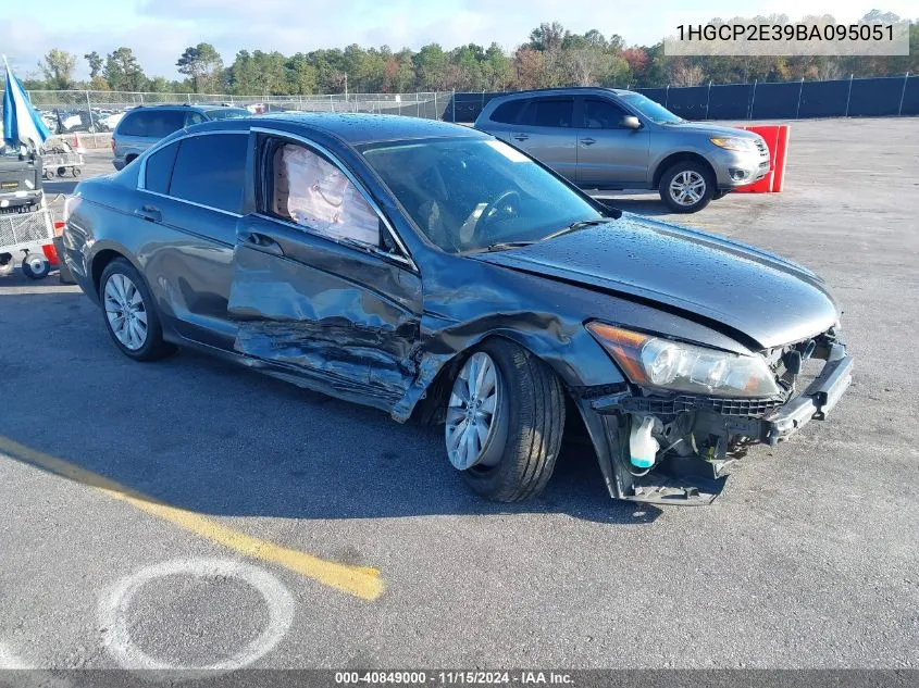 2011 Honda Accord 2.4 Lx VIN: 1HGCP2E39BA095051 Lot: 40849000