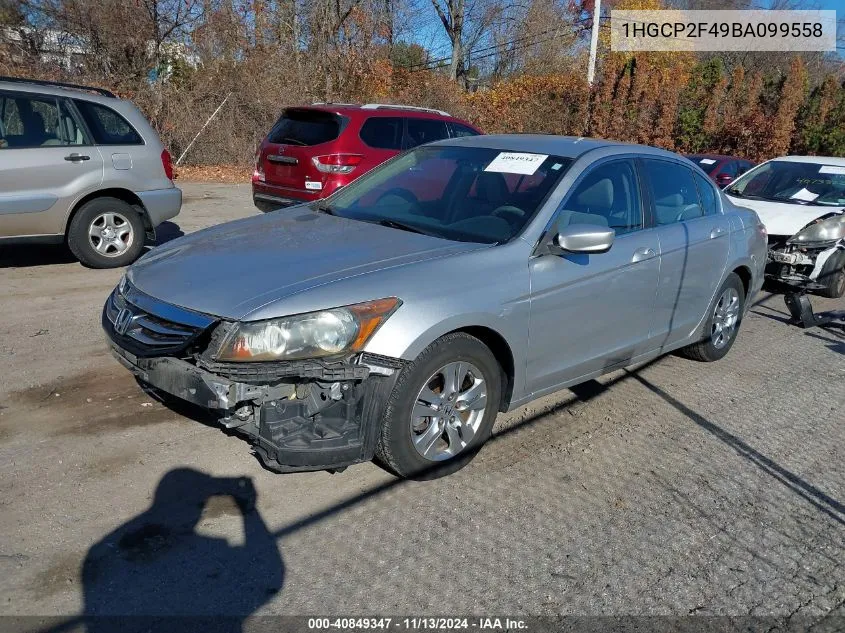 2011 Honda Accord 2.4 Lx-P VIN: 1HGCP2F49BA099558 Lot: 40849347