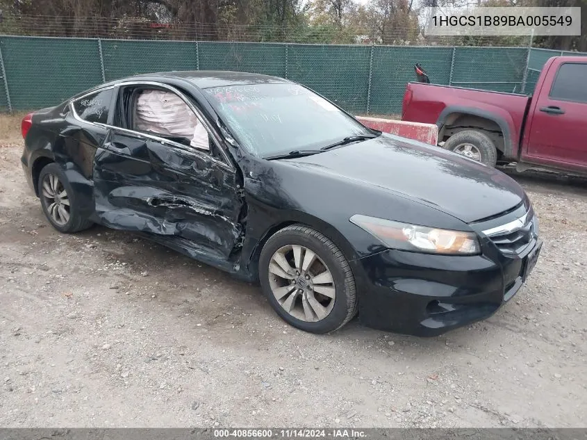 2011 Honda Accord 2.4 Ex-L VIN: 1HGCS1B89BA005549 Lot: 40856600