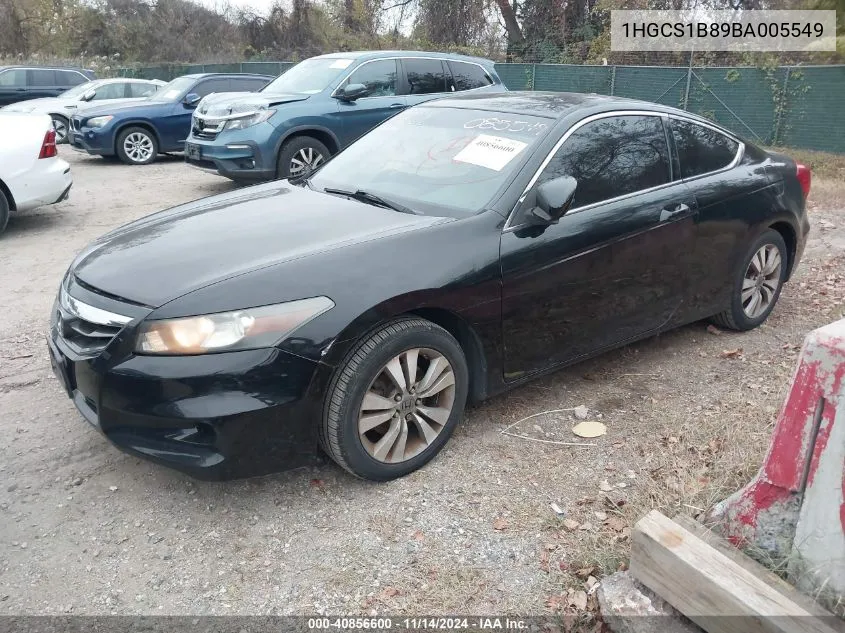 2011 Honda Accord 2.4 Ex-L VIN: 1HGCS1B89BA005549 Lot: 40856600