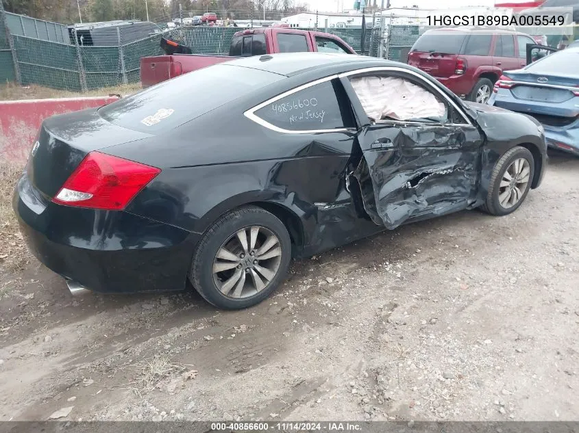 2011 Honda Accord 2.4 Ex-L VIN: 1HGCS1B89BA005549 Lot: 40856600