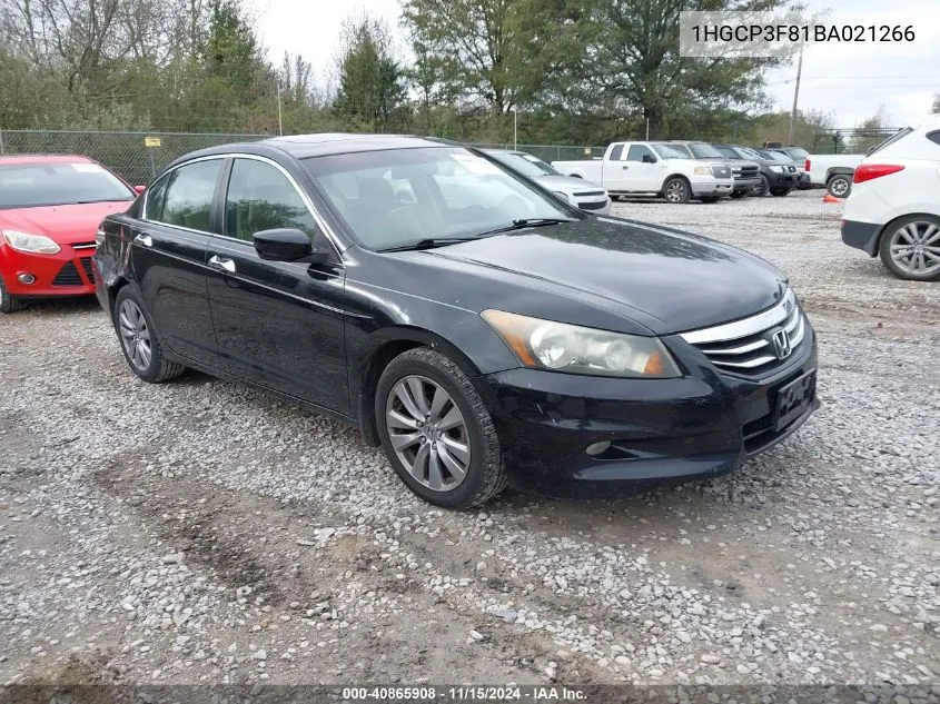 2011 Honda Accord 3.5 Ex-L VIN: 1HGCP3F81BA021266 Lot: 40865908