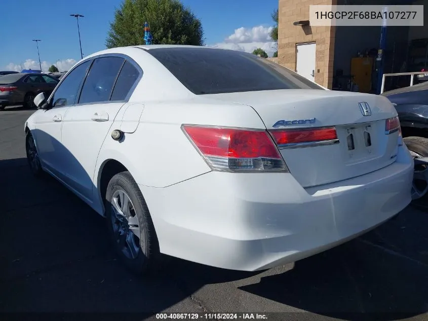 2011 Honda Accord 2.4 Se VIN: 1HGCP2F68BA107277 Lot: 40867129